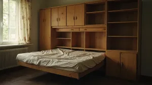 Meblościanka z łóżkiem PRL