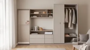 Tanie meblościanki pokojowe z szafą
